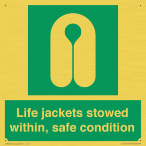 Life jackets stowed within